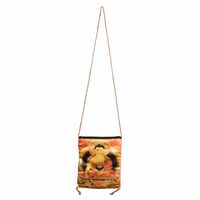 Tas Katoen met Boeddha en Rits (21 x 17 cm)
