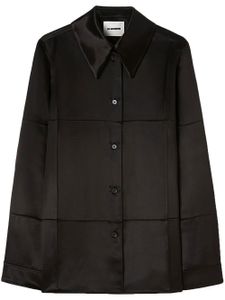 Jil Sander chemise à fini satiné - Noir