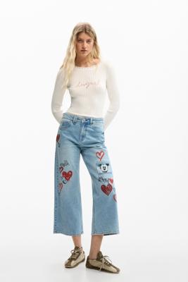 Mickey Mouse™ jeans met hartjes - BLUE - 40