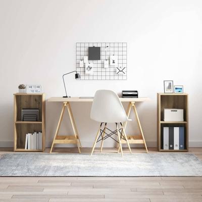 Tv-meubelset 2 pcs Artisan Eiken Bewerkt hout