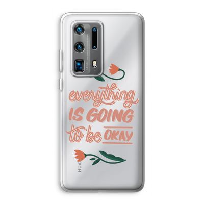 Optimistic flower girl: Huawei P40 Pro Plus Transparant Hoesje