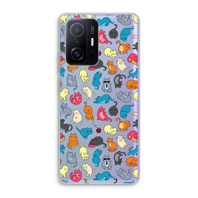 Kleurrijke katten: Xiaomi 11T Transparant Hoesje