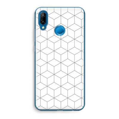 Zwart-witte kubussen: Huawei P20 Lite Transparant Hoesje