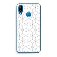 Zwart-witte kubussen: Huawei P20 Lite Transparant Hoesje