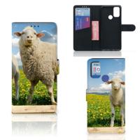 Alcatel 1S (2021) | Telefoonhoesje | Met pasjeshouder | Schaap en Lammetje