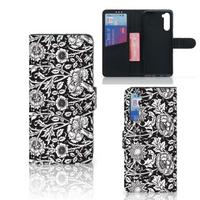 OnePlus Nord Hoesje Black Flowers