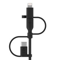 Belkin BOOST CHARGE USB-kabel 1 m USB A USB C/Micro-USB B/Lightning Zwart - thumbnail