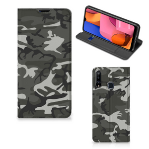 Samsung Galaxy A20s Hoesje met Magneet Army Light