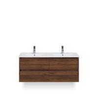 Dante Badmeubelset 120 cm - Walnoot - Keramische Wastafel Wit Enjoy