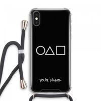 Squid Game: iPhone XS Max Transparant Hoesje met koord