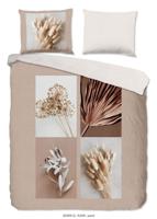Good Morning Dekbedovertrek "droog bloemen" - Zand - (200x200/220 cm) - Katoen