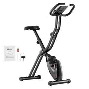 VEVOR Hometrainer Opvouwbare Fitness Hometrainer Indoorfiets Zwart