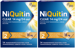 Niquitin Clear Pleisters 14mg Stap 2 Duoverpakking