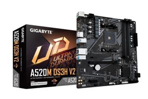 Gigabyte A520M DS3H V2 Moederbord Socket AMD AM4 Vormfactor Micro-ATX