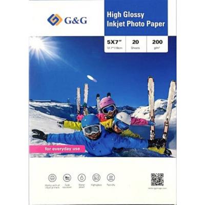 G&G 200gsm-5X7-20 Fotopapier 200 g/m² 20 stuk(s)