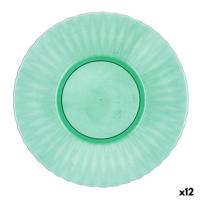 Eetbord Quid Iris Groen Plastic Ø 26 cm (12 Stuks)