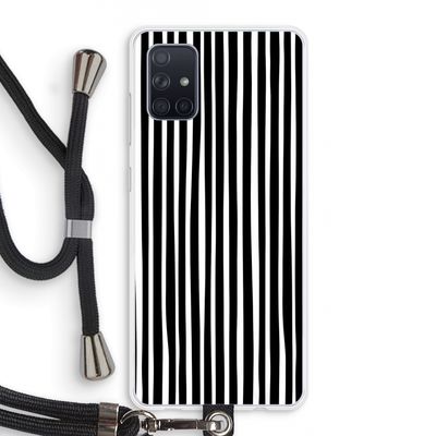 Stripes: Samsung Galaxy A71 Transparant Hoesje met koord