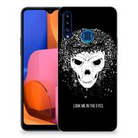 Silicone Back Case Samsung Galaxy A20s Skull Hair