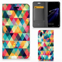 Huawei P20 Lite Hoesje met Magneet Geruit - thumbnail