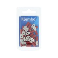Vlaksteker 6,3x0,8mm rood geïsoleerd 25 stuks 170110 Klemko hersluitbare verpakking
