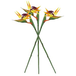 Kunstbloem Strelitzia - 3x - 81 cm - losse tak - kunst zijdebloem - Paradijsvogelplant - decoratie