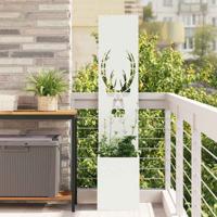 Tuin Privacy Screen Wit 32 x 140 cm Koudgewalst staal