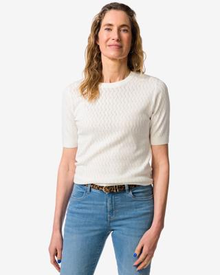 HEMA Damestrui Fally fijngebreid wit (wit)