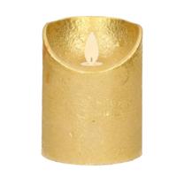 Anna's Collection Stompkaars - LED - goud - H10 cm - bewegende vlam - kaars