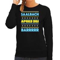 Apres ski sweater voor dames - Saalbach - zwart - apresski bar - skien/snowboarden - wintersport