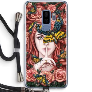 Lady Moth: Samsung Galaxy S9 Plus Transparant Hoesje met koord
