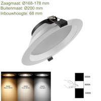 Instelbare LED Downlight CCT 20 Watt - Ø230mm - 90°