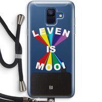 Het Leven Is Mooi: Samsung Galaxy A6 (2018) Transparant Hoesje met koord