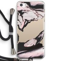 Roze stroom: iPhone 5 / 5S / SE Transparant Hoesje met koord