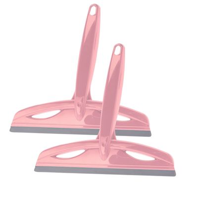 Douchewissers/raamwissers - 2 stuks - roze - 20 cm Douchewissers/raamwissers - 2 stuks - roze - 20 cm