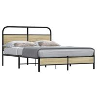 Bedframe zonder matras bewerkt hout sonoma eikenkleur 135x190cm