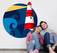 Sticker rond vuurtoren