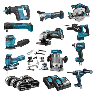 Makita Makita DLX1122JX1 Accu Combiset 11-delig 18V 5.0Ah in Mbox