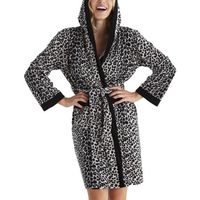 Damella Velour Leo Hoodie Robe - thumbnail