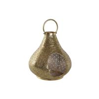 Kaarshouder Home ESPRIT Gouden Metaal Kristal 25 x 25 x 26,5 cm