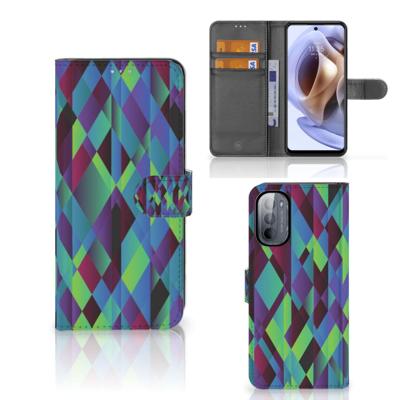 Motorola Moto G31 | G41 | Book Case | Abstract Green Blue