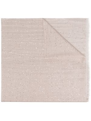 Brunello Cucinelli écharpe à sequins brodés - Tons neutres