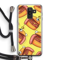 Hamburger: Samsung Galaxy J8 (2018) Transparant Hoesje met koord