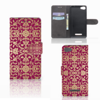 Wallet Case Wiko Lenny 2 Barok Pink - thumbnail