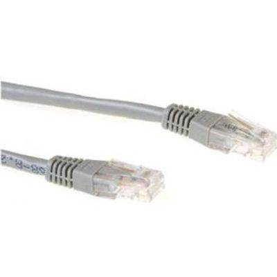 ACT Grijze 0,5 meter U/UTP CAT6A patchkabels met RJ45 connectoren