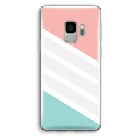 Strepen pastel: Samsung Galaxy S9 Transparant Hoesje