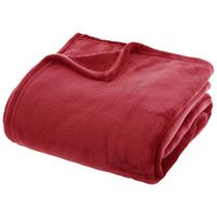 Atmosphera Plaid/bank deken - warm rood - polyester - 180 x 230 cm - Plaids - thumbnail