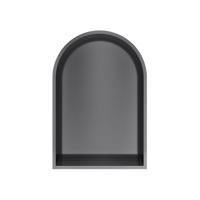 Hotbath &MORE Inbouwbox of inbouwnis Toogmodel - 30x45x10 - Geborsteld zwart PVD BOW30MBP