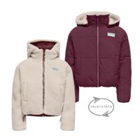Kids ONLY winter winterjas meisjes - paars - KogMaria - puffer, omkeerbaar