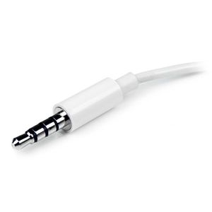 StarTech.com Witte headsetadapter voor headsets met aparte koptelefoon-/microfoonstekkers 3,5 mm 4-positie naar 2x 3-positie 3,5 mm M/F