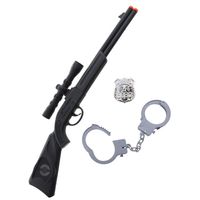 Kinderen speelgoed verkleed geweer en accessoires set voor politie agenten 3-delig   -